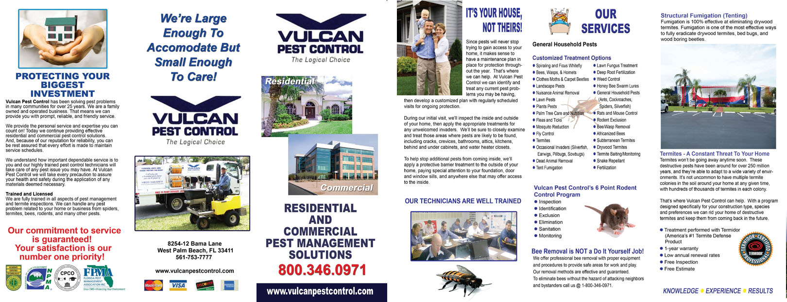 Vulcan Pest Control Brochure Design