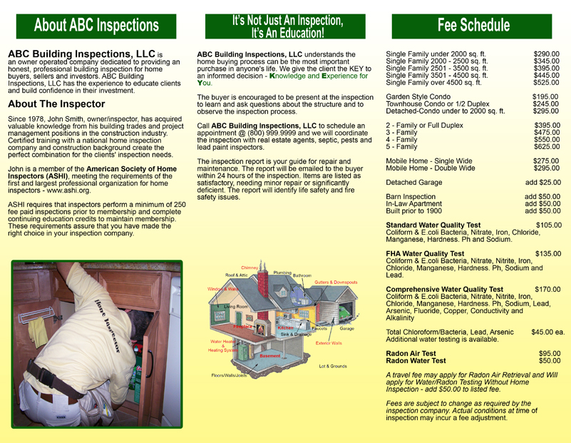 Brochure Design ABC Inspectors