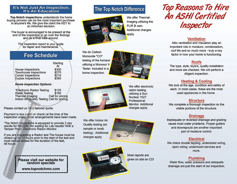 Certified Inspectors Brochure Design