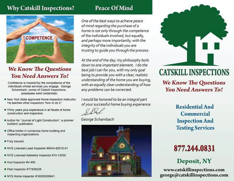 Brochure Design For Catskill Inspection