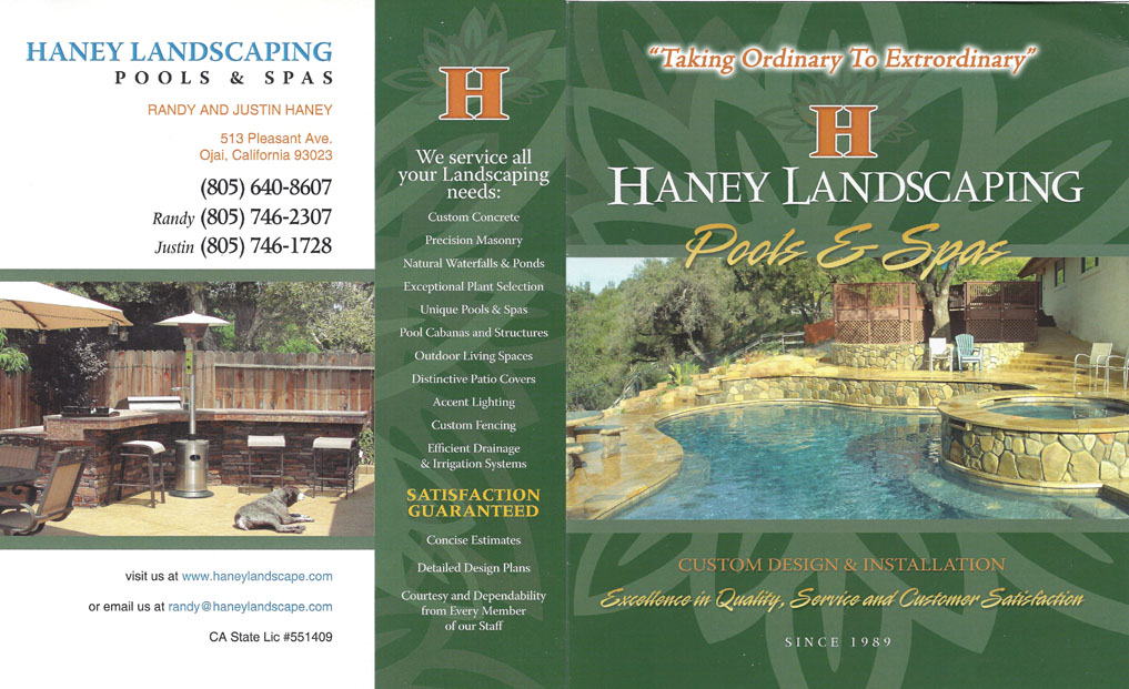 Haney Landscaping Brochure