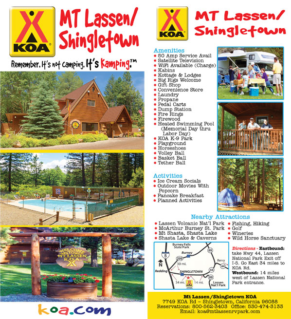 Rack Card For MT Lassen